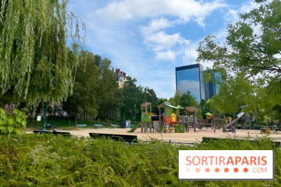 Le square Séverine, grand espace vert du 20e arrondissement