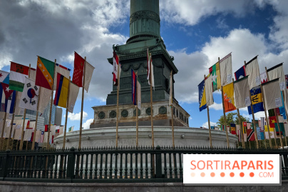 La Re-prise de la Bastille, 196 drapeaux recyclés autour de la Colonne de Juillet pour la Paris Design Week 2026