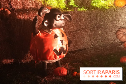 Parc de l'Étrange 2026 : Vache décorative déguisée en citrouille pour Halloween