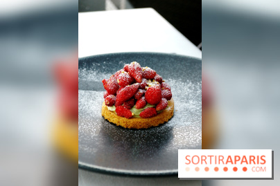 Fraises des Bois-pistaches, sablé breton