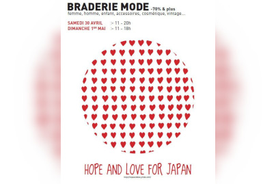 hope and love for japan, braderie mode