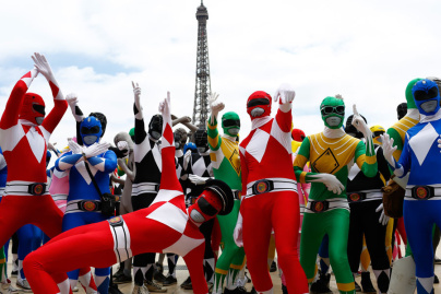 Le Flash Mob Power Ranger à Paris