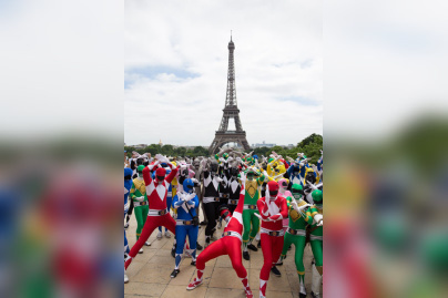 Le Flash Mob Power Ranger à Paris