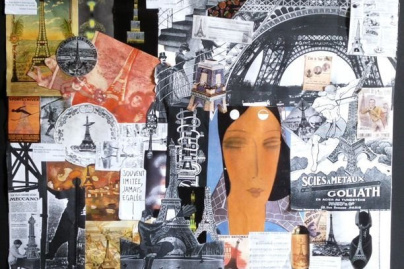 Une Dame de Fer Collage sur toile 1x1m 640x480, Jesse K, Maison de Mai