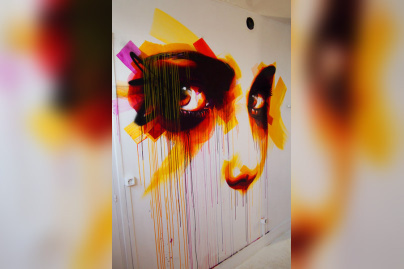 Bring it up by Dan23 wall street art graffiti Tour Paris 13 - Galerie Itinerrance Gallery project