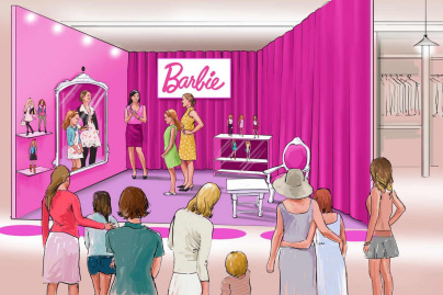 Le 1er dressing virtuel de Barbie aux Galeries Lafayette