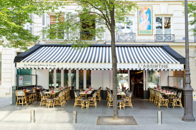 La nouvelle terrasse de l'Absinthe, place du Marché Saint Honoré