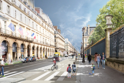 piste cyclable rue de Rivoli