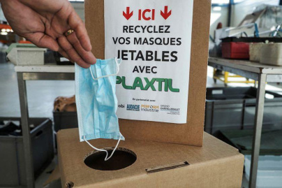 Paris installe des bornes de collecte de masque pour les recycler en règles !
