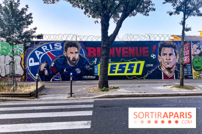 PSG : une fresque géante célèbre l'arrivée de Lionel Messi à Paris