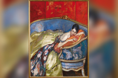 exposition musée montparnasse juin 2012? Exposition Domergue Musée du Montparnasse, expsosition Musée du Montparnasse Paris 2012 | Femme au canapé, 1919, huile sur toile, collection Ville de Cannes,  © Claude Germain, © adagp, Paris 2012