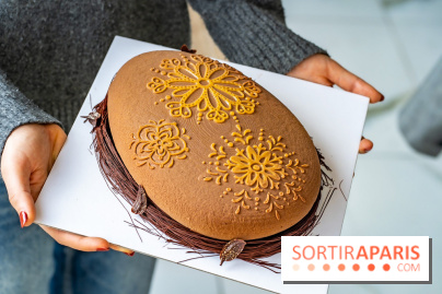 Le gâteau et chocolat de Pâques de Nina Métayer 2024, Pisanki et nénuphar au programme