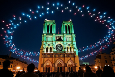 Spectacle de drones gratuit pour clôturer les Lueurs de Mantes 2, le parcours des Yvelines