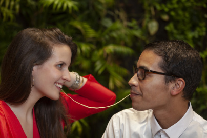 L'Italian Kiss Challenge, le record spaguetti freeze pour la Saint-Valentin