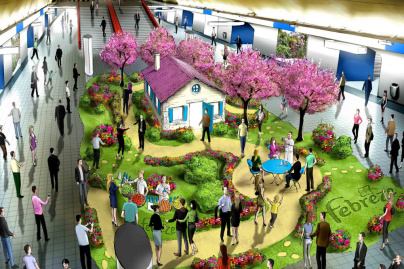 jardin febreze, station auber, odeur