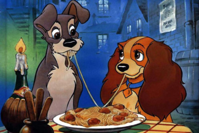 pastas party la belle et le clochard, saint valentin