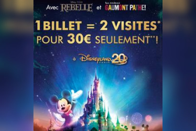 Rebelle au cinéma = 2 visites pour 30€ chez Disney 