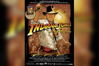 nuit indiana jones au max linder, affiche indiana jones