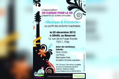 soirée de noel un cadeau pour la vie, musique et comédie