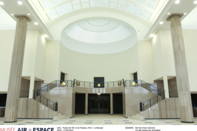 salle des huit colonnes du musée de l'air et de l'espace