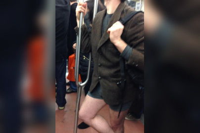 No Pants Subway Ride Paris 2014