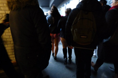 No Pants Subway Ride Paris 2014