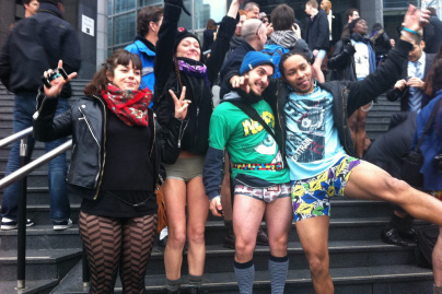 No Pants Subway Ride Paris 2014