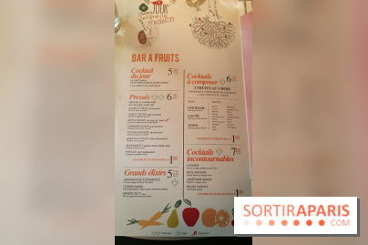 Le Paradis du fruit : nouvelle carte