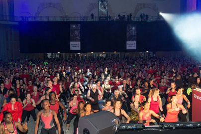 Le Grand Palais, transformé en salle de fitness géante