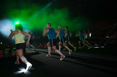 Le Grand Palais, transformé en salle de fitness géante