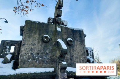 Paris : quelle est cette sculpture en forme de visage inca ? 