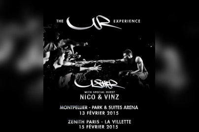 Usher en concert au Zénith de Paris en février 2015