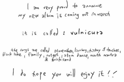 Björk annonce la sortie de l'album "Vulnicura" en mars 2015