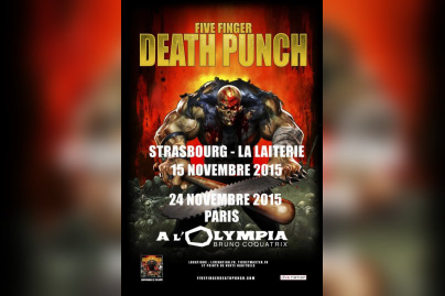Five Finger Death Punch en concert à l’Olympia de Paris en novembre 2015