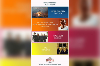 Le Bataclan annonce une série de concerts avec Pete Doherty, Youssou N’Dour...
