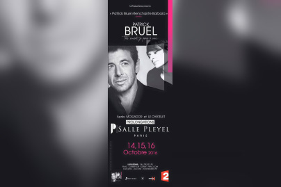 Patrick Bruel en concerts à La Salle Pleyel de Paris en octobre 2016