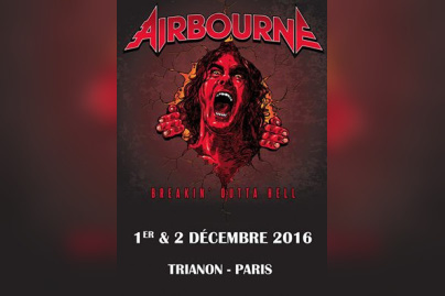 Airbourne en concerts au Trianon de Paris en décembre 2016