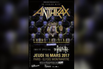 Anthrax en concert à L'Elysée Montmartre de Paris en mars 2017