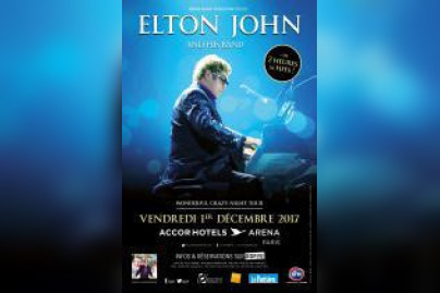 Elton John en concert à l'Arena Bercy de Paris en 2017