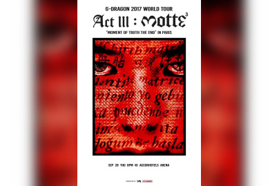 G-Dragon en concert à l'Arena Bercy de Paris en septembre 2017