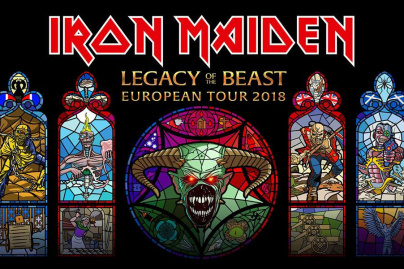 Iron Maiden en concert à l'AccorHotels Arena Bercy de Paris en juillet 2018