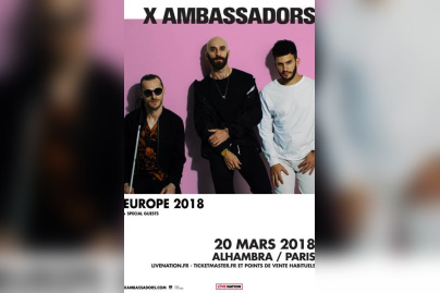 X Ambassadors en concert à l'Alhambra de Paris en mars 2018 