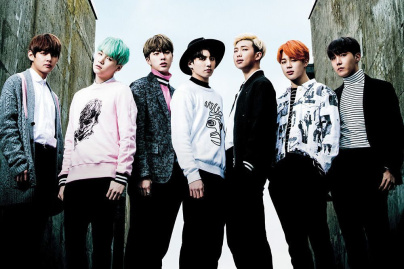 BTS, les Bangtan Boys, en concert à l'AccorHotels Arena de Paris en octobre 2018