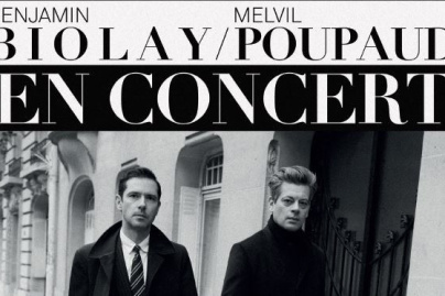 Benjamin Biolay et Melvil Poupaud en concert à l'Olympia de Paris en février 2019