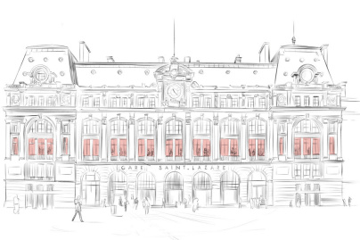 Ouverture d'un Street Food Market à la Gare Saint-Lazare à Paris au printemps 2019