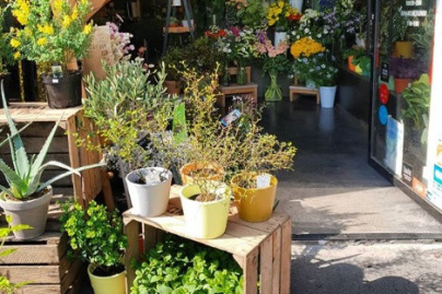 Marché aux fleurs au Point Ephémère à Paris