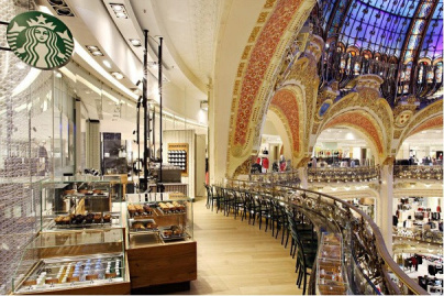 Un salon de café Starbucks s’installe aux Galeries Lafayette