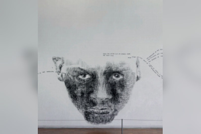 Performance de Nalini Malani au sein de son expo au Centre Pompidou