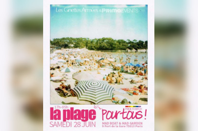 La Plage pour Tous ! Soirée Gay Pride sur Seine par les Ginettes Armées & Prima Events