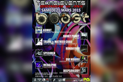 TEKNO-EVENTS BIRTHDAY 10 ANS : KOMUT / HANKY PANKY / TRAMA & MATHIEU GRAU / ROHAN1000 and TEKNOMES T